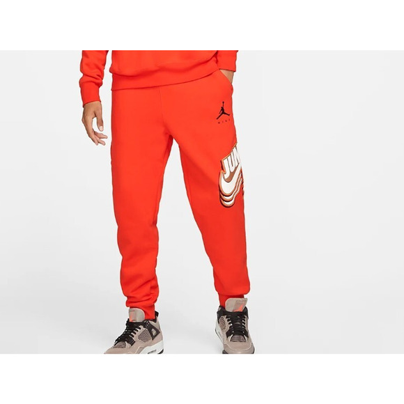 Nike Jordan Jumpman Joggers Mens XXL Red NBA Champs Core Fleece Heavy Weight - Picture 2 of 14